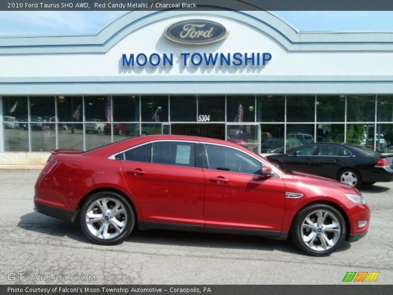 Red Candy Metallic / Charcoal Black 2010 Ford Taurus SHO AWD