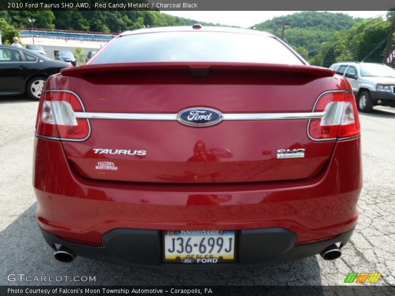 Red Candy Metallic / Charcoal Black 2010 Ford Taurus SHO AWD