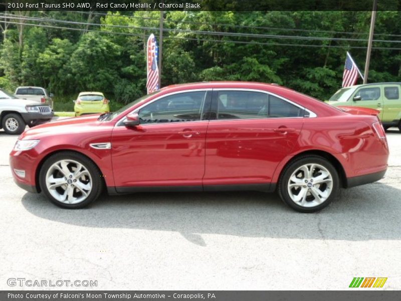 Red Candy Metallic / Charcoal Black 2010 Ford Taurus SHO AWD