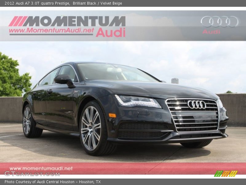 Brilliant Black / Velvet Beige 2012 Audi A7 3.0T quattro Prestige