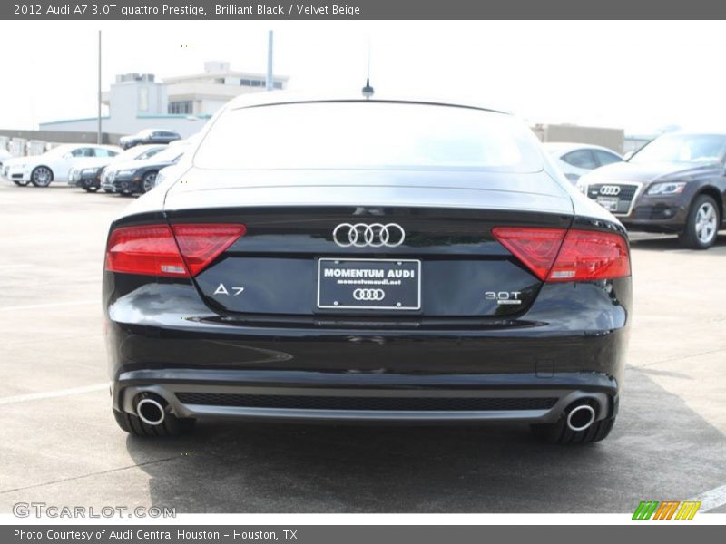 Brilliant Black / Velvet Beige 2012 Audi A7 3.0T quattro Prestige