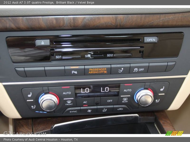 Brilliant Black / Velvet Beige 2012 Audi A7 3.0T quattro Prestige