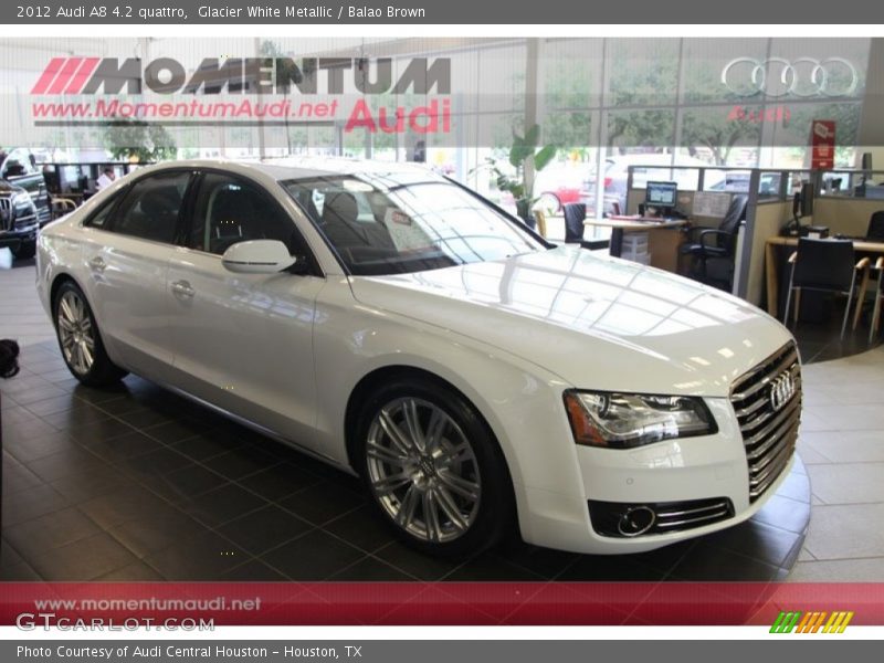 Glacier White Metallic / Balao Brown 2012 Audi A8 4.2 quattro
