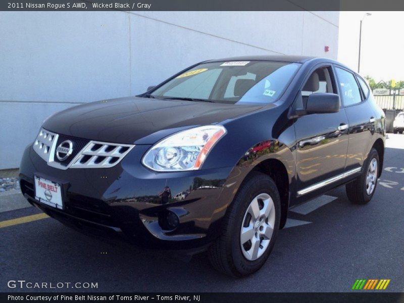 Wicked Black / Gray 2011 Nissan Rogue S AWD