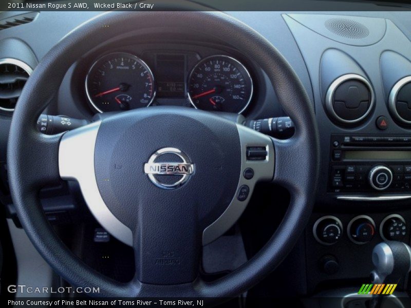 Wicked Black / Gray 2011 Nissan Rogue S AWD
