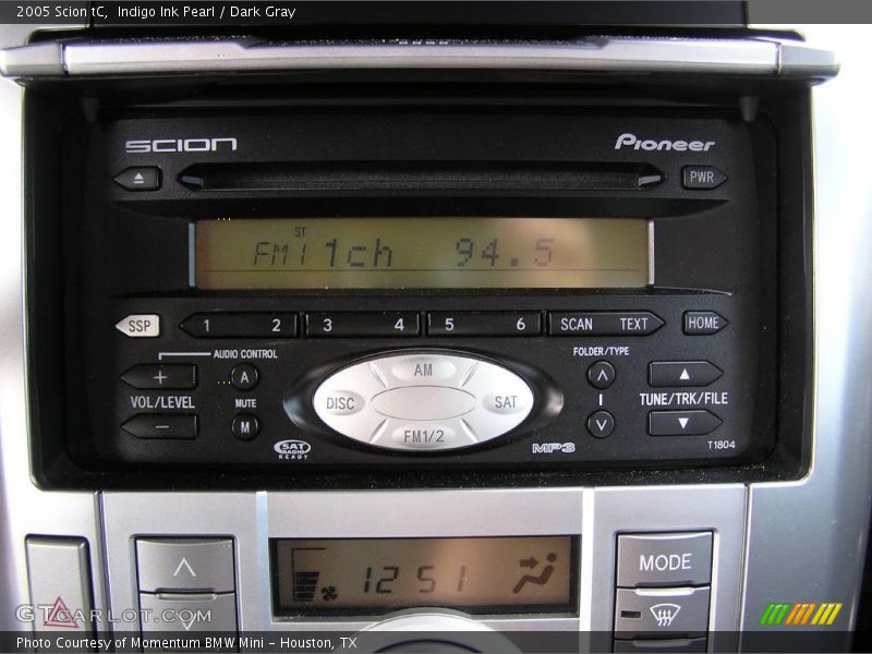 Indigo Ink Pearl / Dark Gray 2005 Scion tC