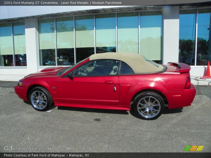 Laser Red Metallic / Medium Parchment 2001 Ford Mustang GT Convertible