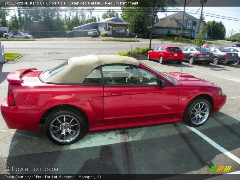 Laser Red Metallic / Medium Parchment 2001 Ford Mustang GT Convertible