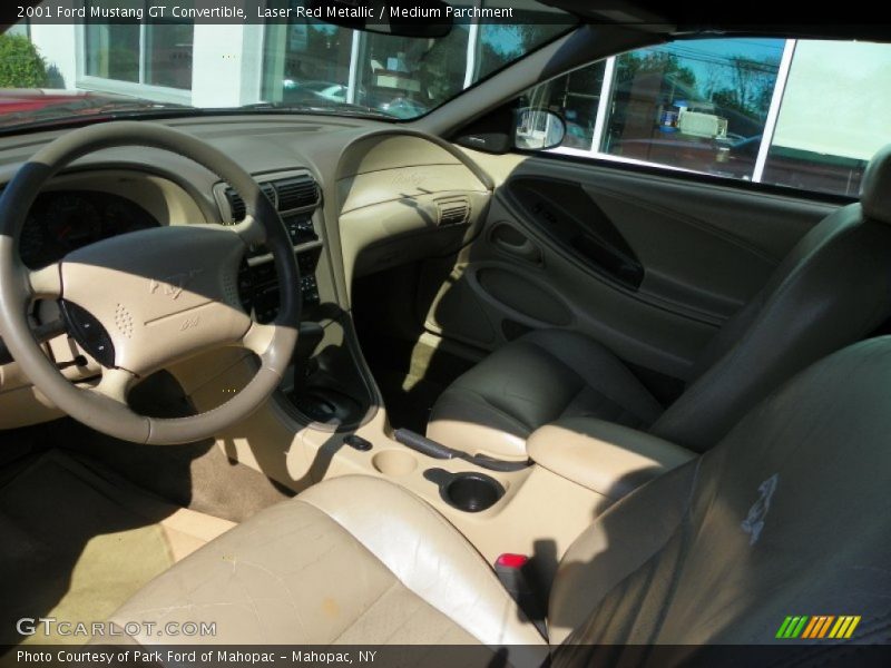 Laser Red Metallic / Medium Parchment 2001 Ford Mustang GT Convertible