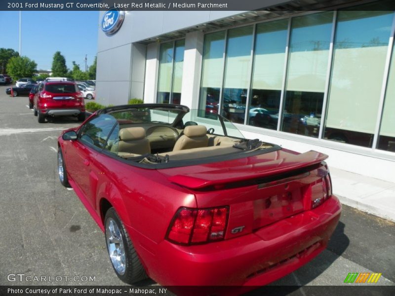 Laser Red Metallic / Medium Parchment 2001 Ford Mustang GT Convertible