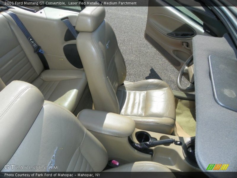 Laser Red Metallic / Medium Parchment 2001 Ford Mustang GT Convertible
