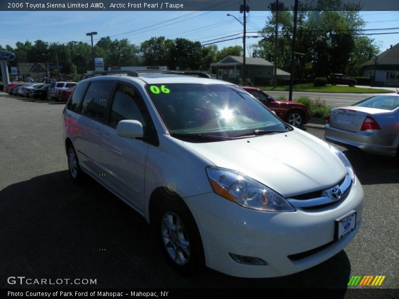Arctic Frost Pearl / Taupe 2006 Toyota Sienna Limited AWD