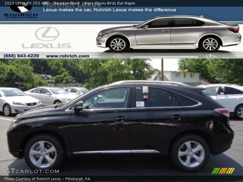 Stargazer Black / Black/Ebony Birds Eye Maple 2013 Lexus RX 350 AWD