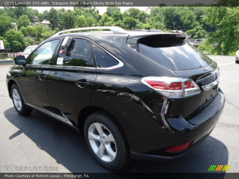 Stargazer Black / Black/Ebony Birds Eye Maple 2013 Lexus RX 350 AWD