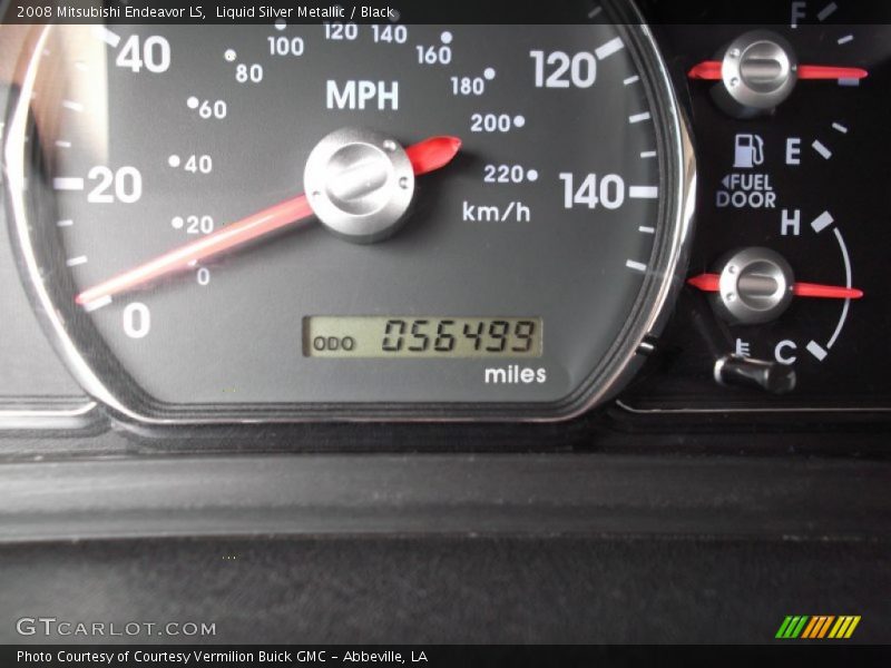 Liquid Silver Metallic / Black 2008 Mitsubishi Endeavor LS