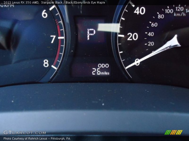 Stargazer Black / Black/Ebony Birds Eye Maple 2013 Lexus RX 350 AWD