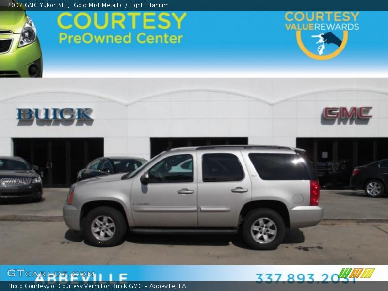 Gold Mist Metallic / Light Titanium 2007 GMC Yukon SLE