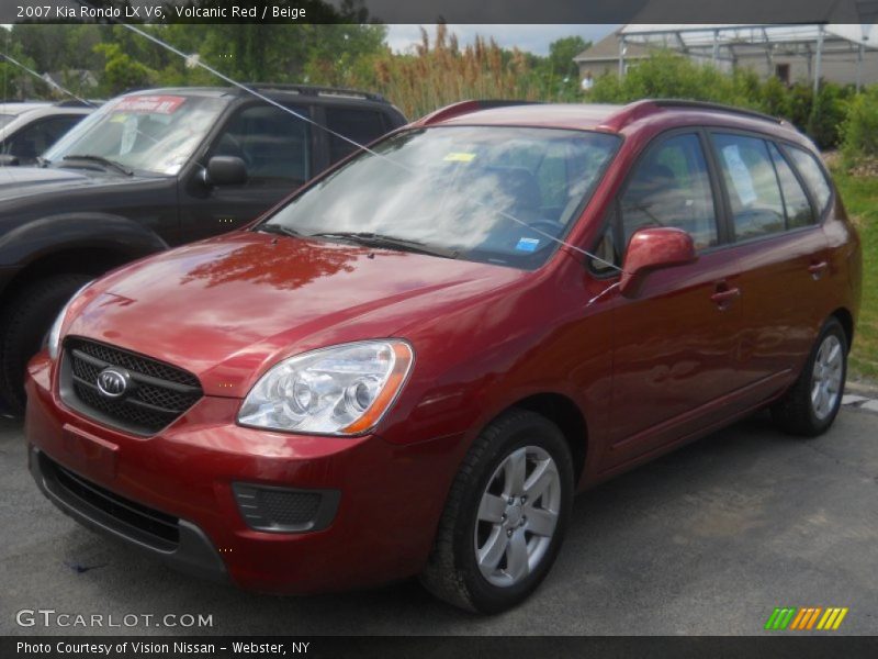 Volcanic Red / Beige 2007 Kia Rondo LX V6