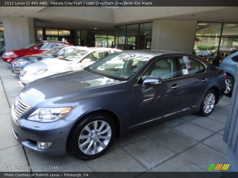 Nebula Gray Pearl / Light Gray/Dark Gray Birds-Eye Maple 2012 Lexus LS 460 AWD