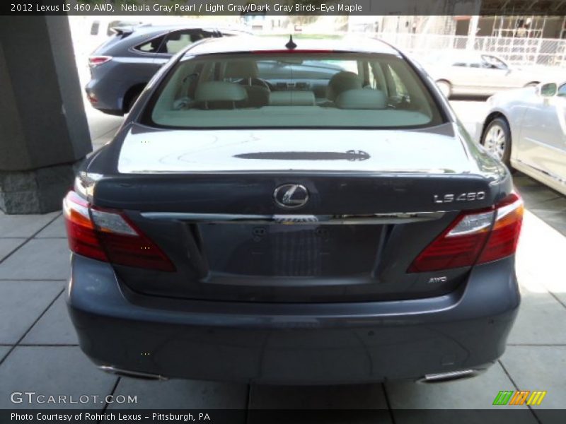 Nebula Gray Pearl / Light Gray/Dark Gray Birds-Eye Maple 2012 Lexus LS 460 AWD