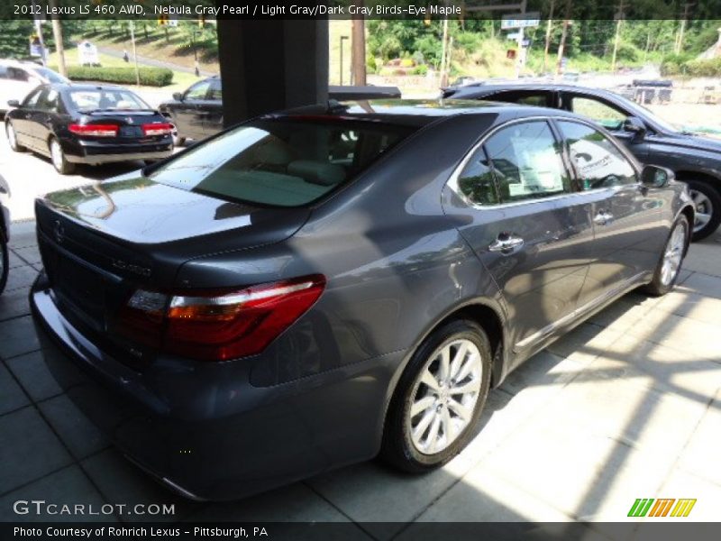 Nebula Gray Pearl / Light Gray/Dark Gray Birds-Eye Maple 2012 Lexus LS 460 AWD