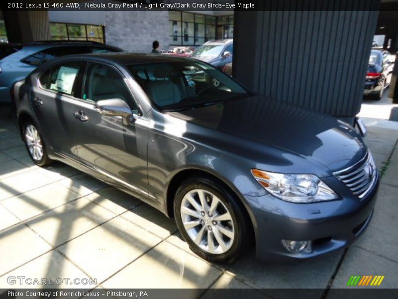 Nebula Gray Pearl / Light Gray/Dark Gray Birds-Eye Maple 2012 Lexus LS 460 AWD