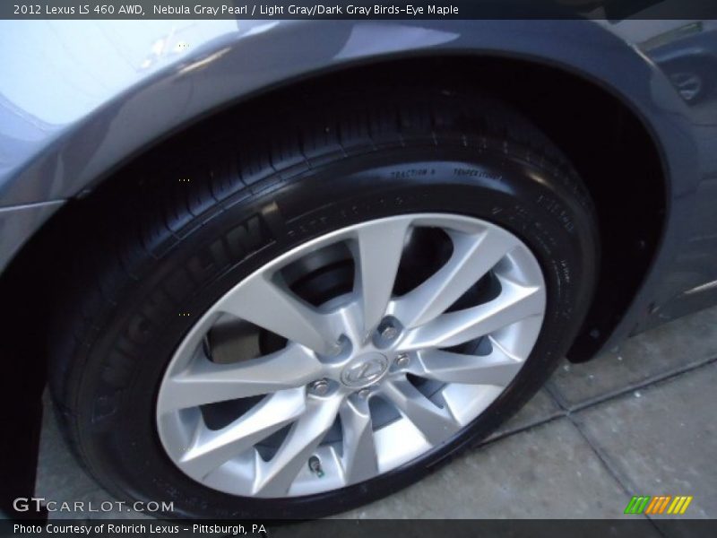Nebula Gray Pearl / Light Gray/Dark Gray Birds-Eye Maple 2012 Lexus LS 460 AWD