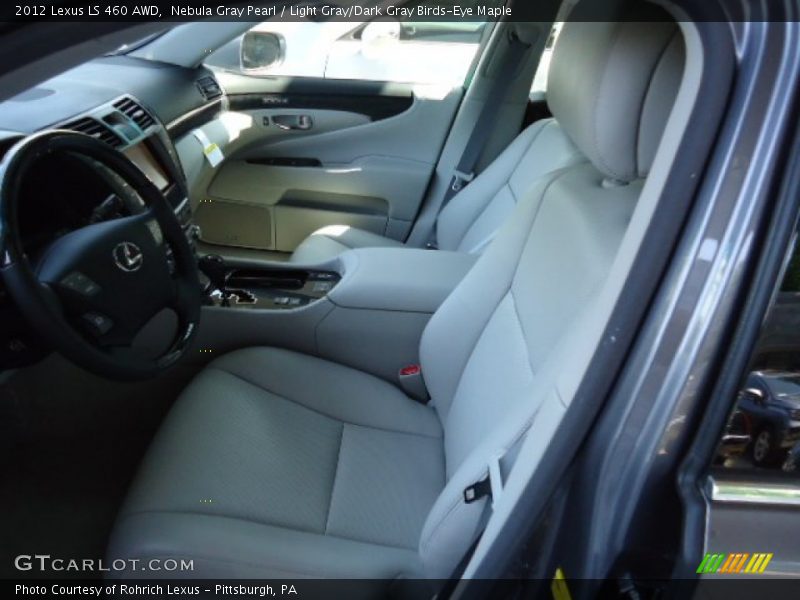 Nebula Gray Pearl / Light Gray/Dark Gray Birds-Eye Maple 2012 Lexus LS 460 AWD