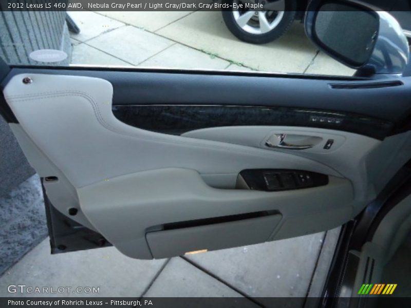 Nebula Gray Pearl / Light Gray/Dark Gray Birds-Eye Maple 2012 Lexus LS 460 AWD