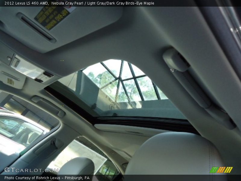 Nebula Gray Pearl / Light Gray/Dark Gray Birds-Eye Maple 2012 Lexus LS 460 AWD