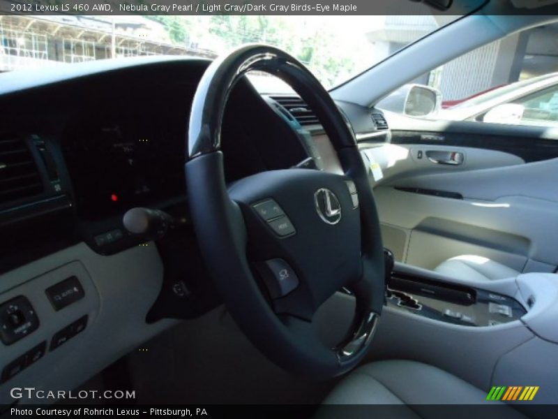 Nebula Gray Pearl / Light Gray/Dark Gray Birds-Eye Maple 2012 Lexus LS 460 AWD