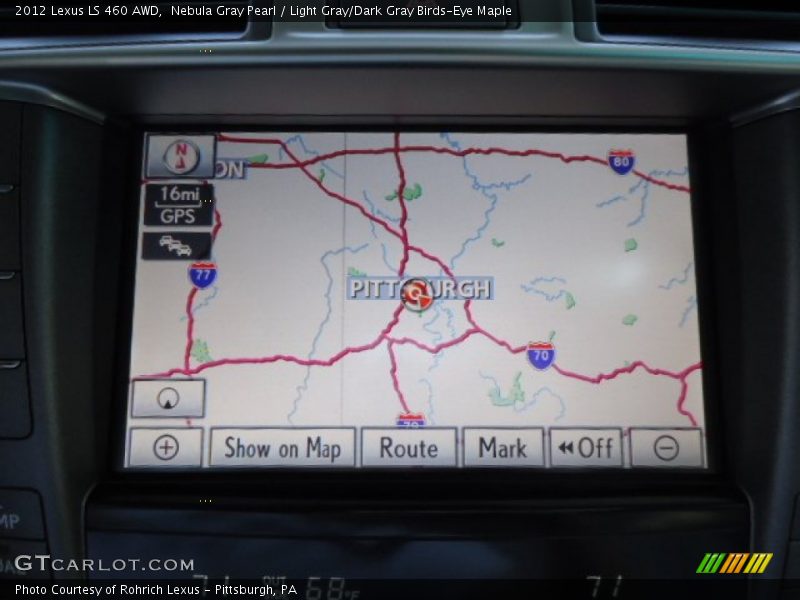 Nebula Gray Pearl / Light Gray/Dark Gray Birds-Eye Maple 2012 Lexus LS 460 AWD