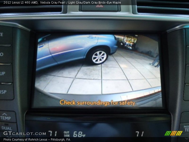 Nebula Gray Pearl / Light Gray/Dark Gray Birds-Eye Maple 2012 Lexus LS 460 AWD