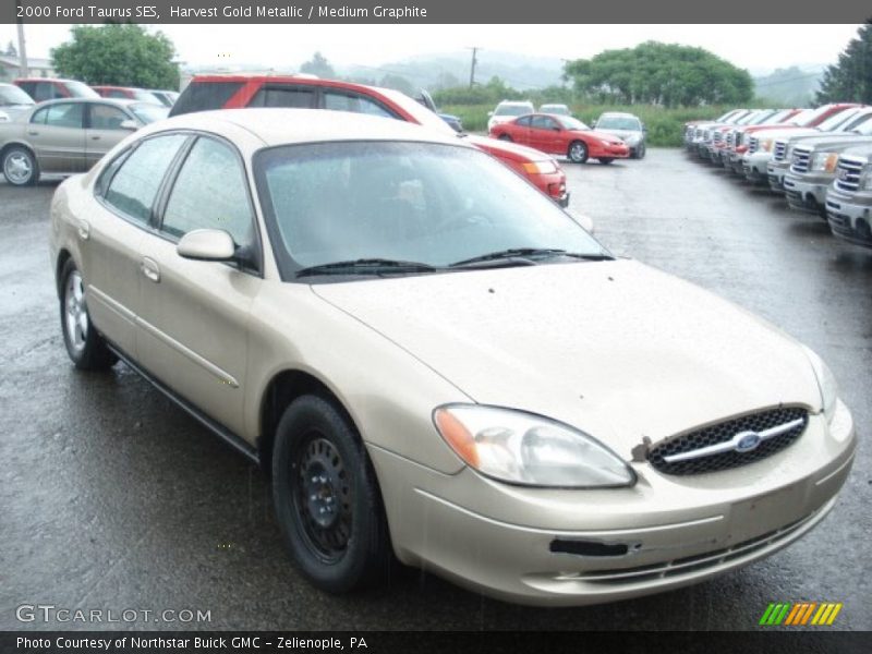 Harvest Gold Metallic / Medium Graphite 2000 Ford Taurus SES