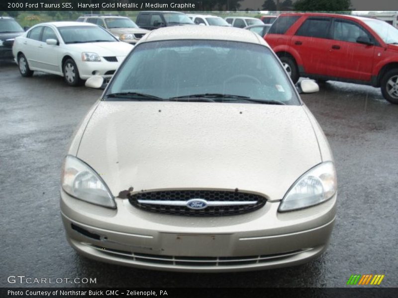 Harvest Gold Metallic / Medium Graphite 2000 Ford Taurus SES
