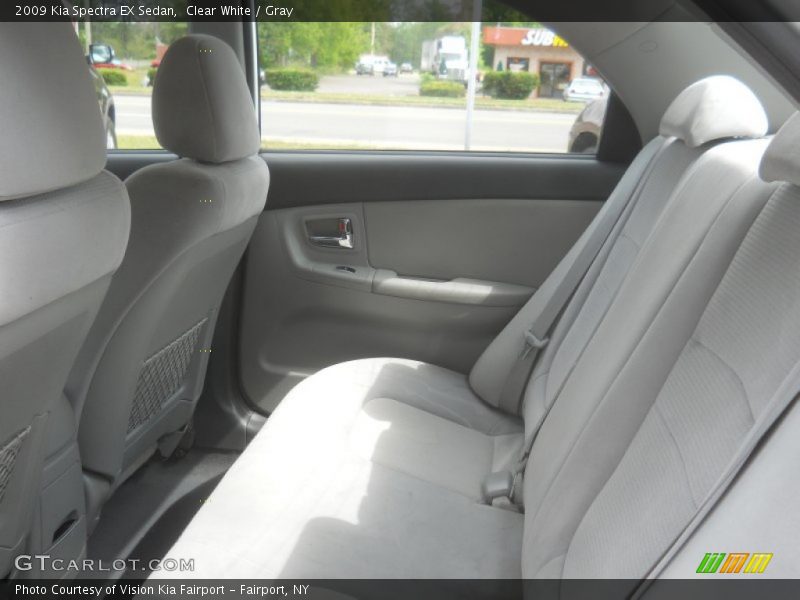 Clear White / Gray 2009 Kia Spectra EX Sedan