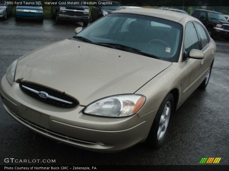 Harvest Gold Metallic / Medium Graphite 2000 Ford Taurus SES