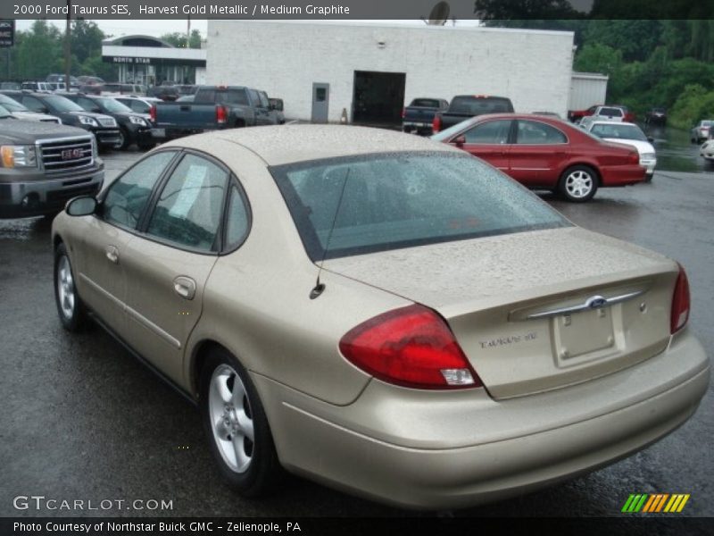 Harvest Gold Metallic / Medium Graphite 2000 Ford Taurus SES