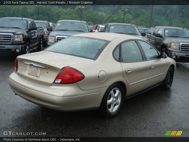 Harvest Gold Metallic / Medium Graphite 2000 Ford Taurus SES