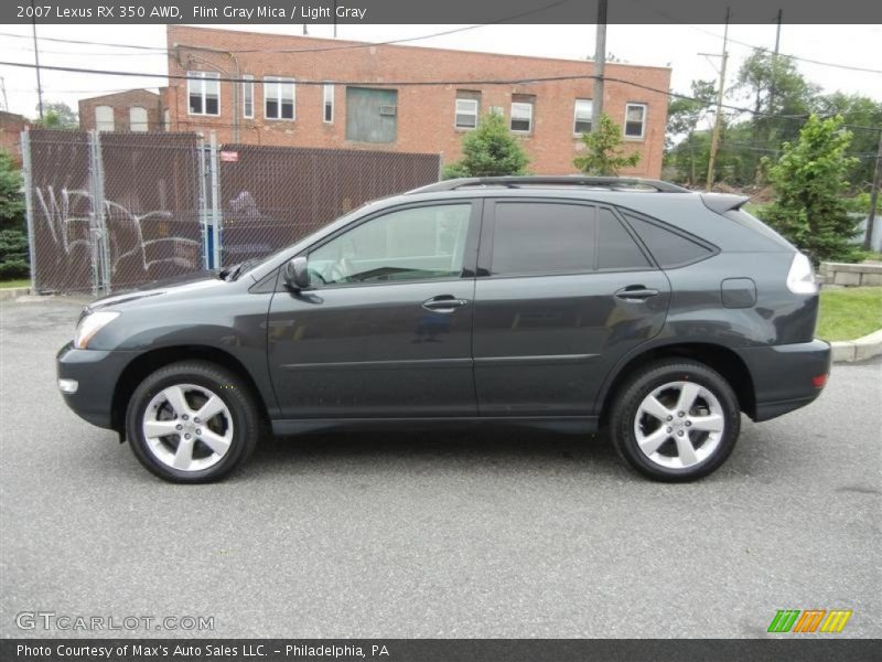 Flint Gray Mica / Light Gray 2007 Lexus RX 350 AWD