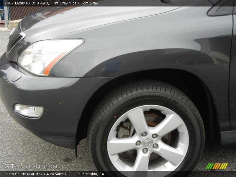Flint Gray Mica / Light Gray 2007 Lexus RX 350 AWD
