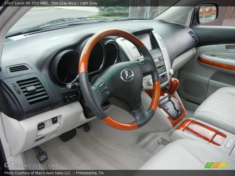 Flint Gray Mica / Light Gray 2007 Lexus RX 350 AWD