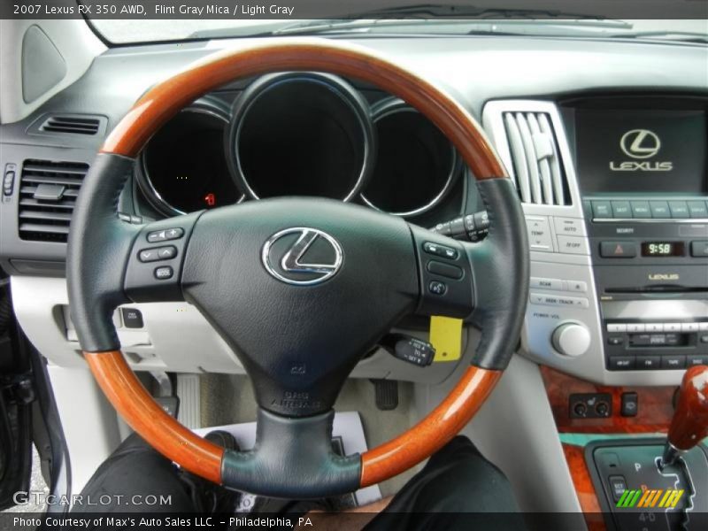 Flint Gray Mica / Light Gray 2007 Lexus RX 350 AWD