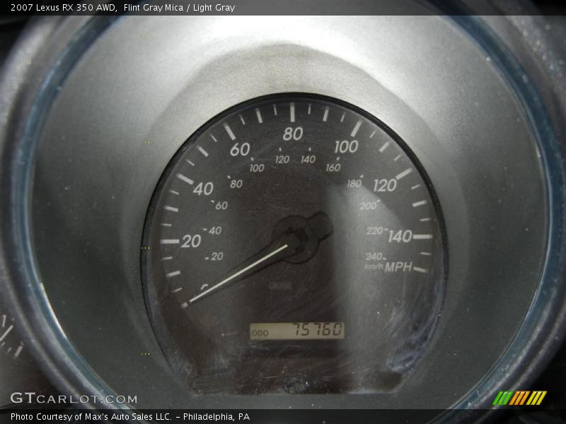 Flint Gray Mica / Light Gray 2007 Lexus RX 350 AWD