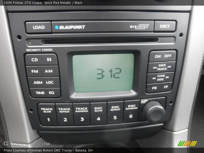 Audio System of 2006 GTO Coupe