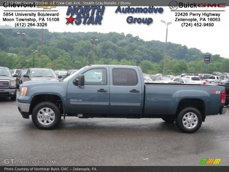 Stealth Gray Metallic / Ebony 2012 GMC Sierra 3500HD SLE Crew Cab 4x4