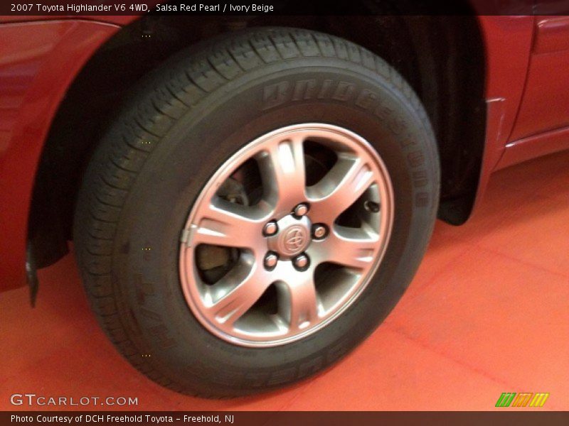 Salsa Red Pearl / Ivory Beige 2007 Toyota Highlander V6 4WD