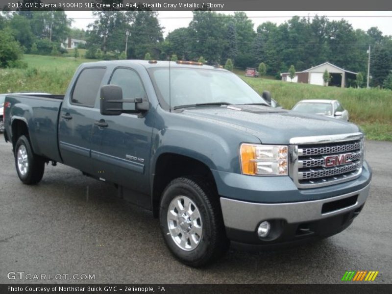 Stealth Gray Metallic / Ebony 2012 GMC Sierra 3500HD SLE Crew Cab 4x4