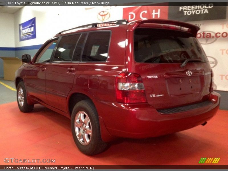 Salsa Red Pearl / Ivory Beige 2007 Toyota Highlander V6 4WD