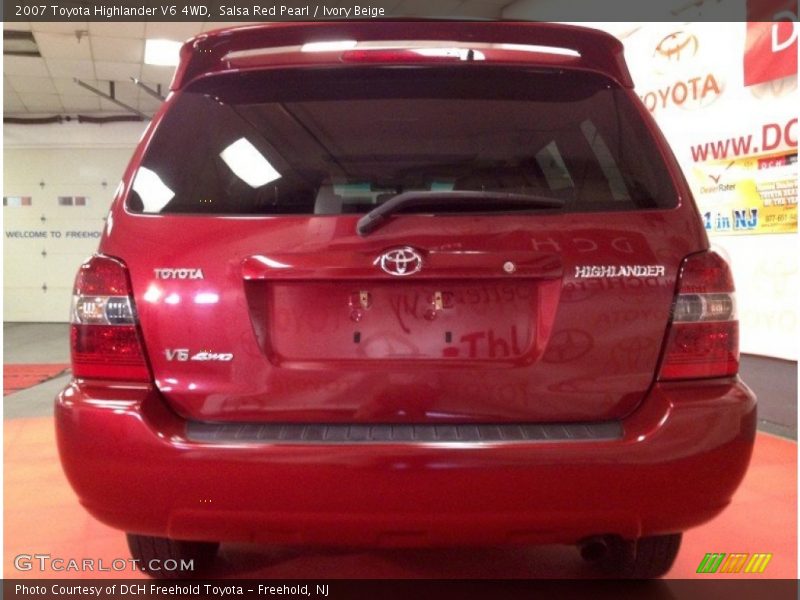 Salsa Red Pearl / Ivory Beige 2007 Toyota Highlander V6 4WD